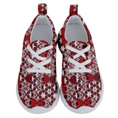 Red Black Checkered Running Shoes by SpinnyChairDesigns
