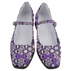 Purple Black Checkered Women s Mary Jane Shoes by SpinnyChairDesigns