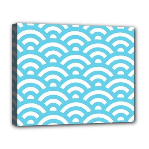 Waves Deluxe Canvas 20  X 16  (stretched) by Sobalvarro