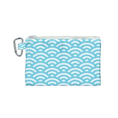 Waves Canvas Cosmetic Bag (small) by Sobalvarro