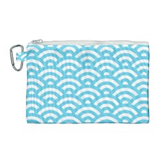Waves Canvas Cosmetic Bag (large) by Sobalvarro
