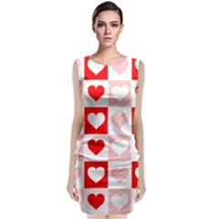 Hearts  Classic Sleeveless Midi Dress by Sobalvarro