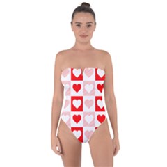 Hearts  Tie Back One Piece Swimsuit by Sobalvarro