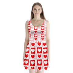 Hearts  Split Back Mini Dress  by Sobalvarro