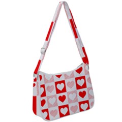 Hearts  Zip Up Shoulder Bag by Sobalvarro