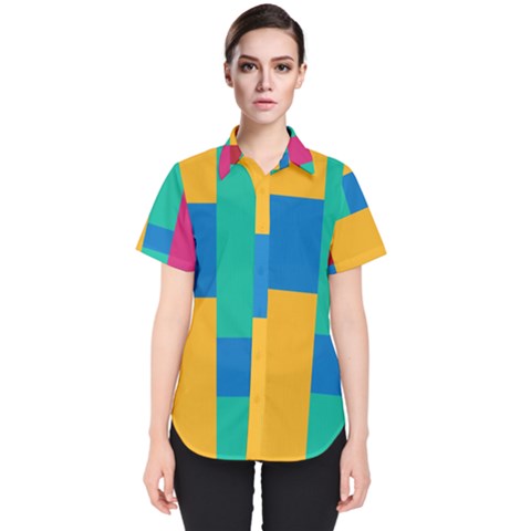 Squares  Women s Short Sleeve Shirt by Sobalvarro