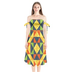 Africa  Shoulder Tie Bardot Midi Dress by Sobalvarro