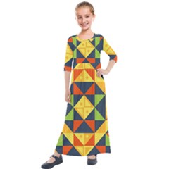 Africa  Kids  Quarter Sleeve Maxi Dress by Sobalvarro