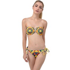 Africa  Twist Bandeau Bikini Set by Sobalvarro