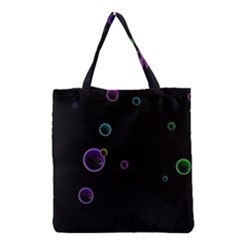 Bubble In Dark Grocery Tote Bag
