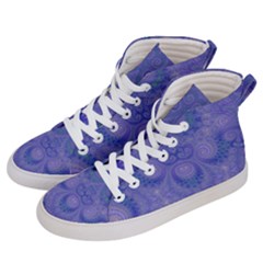 Mystic Purple Swirls Women s Hi-top Skate Sneakers by SpinnyChairDesigns