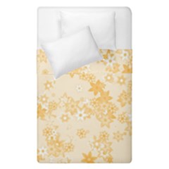 Yellow Flowers Floral Print Duvet Cover Double Side (single Size) by SpinnyChairDesigns