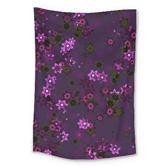 Purple Flowers Large Tapestry by SpinnyChairDesigns
