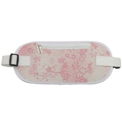Baby Pink Floral Print Rounded Waist Pouch by SpinnyChairDesigns