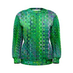 Boho Green Floral Print Women s Sweatshirt by SpinnyChairDesigns