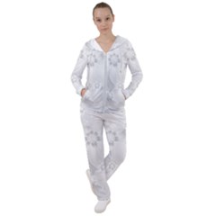 Wedding White Floral Print Women s Tracksuit by SpinnyChairDesigns