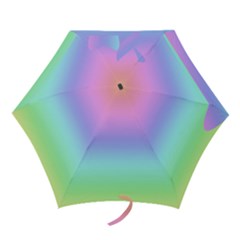 Pastel Rainbow Ombre Gradient Mini Folding Umbrellas by SpinnyChairDesigns