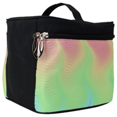 Pastel Rainbow Flame Ombre Make Up Travel Bag (big) by SpinnyChairDesigns