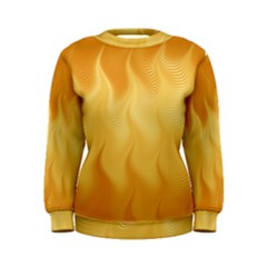 Gold Flame Ombre Women s Sweatshirt by SpinnyChairDesigns