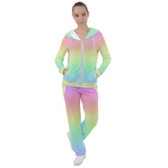Pastel Rainbow Ombre Women s Tracksuit by SpinnyChairDesigns