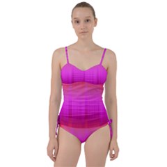 Fuchsia Ombre Color  Sweetheart Tankini Set by SpinnyChairDesigns