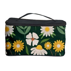 Flower Green Pattern Floral Cosmetic Storage
