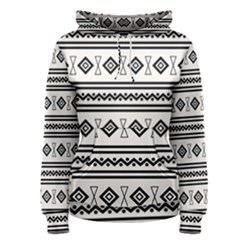 Black And White Aztec Women s Pullover Hoodie by tmsartbazaar