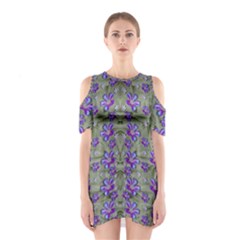Flowers Everywhere And Anywhere In A Collage Shoulder Cutout One Piece Dress by pepitasart