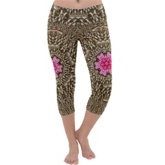 Earth Can Be A Beautiful Flower In The Universe Capri Yoga Leggings by pepitasart