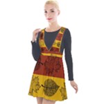Autumn Leaves Colorful Nature Plunge Pinafore Velour Dress