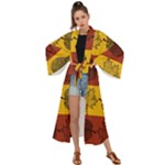 Autumn Leaves Colorful Nature Maxi Kimono