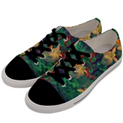 Illustrations Color Cat Flower Abstract Textures Orange Men s Low Top Canvas Sneakers by Alisyart
