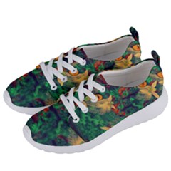 Illustrations Color Cat Flower Abstract Textures Orange Women s Lightweight Sports Shoes