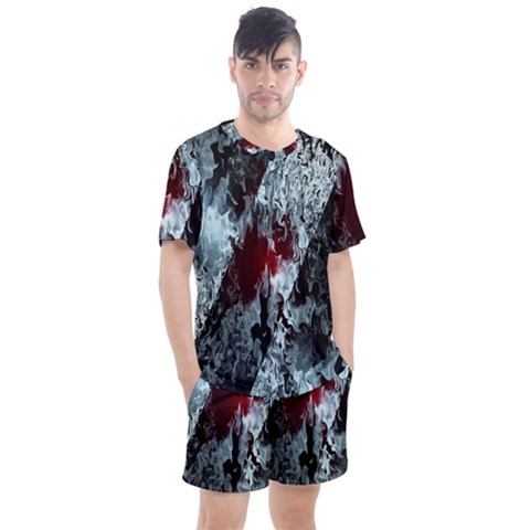 Flamelet Men s Mesh Tee And Shorts Set by Sparkle