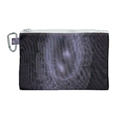Fractal Flowers Canvas Cosmetic Bag (large) by Sparkle