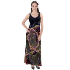 Fractal Geometry Sleeveless Velour Maxi Dress by Sparkle