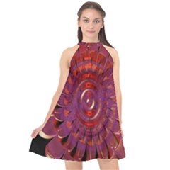 Chakra Flower Halter Neckline Chiffon Dress  by Sparkle