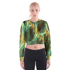Abstract Illusion Cropped Sweatshirt by Sparkle