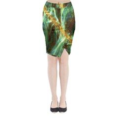 Abstract Illusion Midi Wrap Pencil Skirt by Sparkle