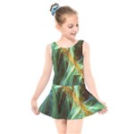 Abstract Illusion Kids  Skater Dress Swimsuit
