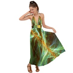 Abstract Illusion Backless Maxi Beach Dress by Sparkle