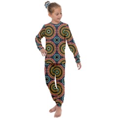 Aztec Multicolor Mandala Kids  Long Sleeve Set  by tmsartbazaar