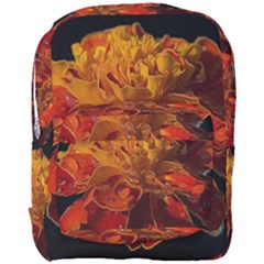 Marigold On Black Full Print Backpack by MichaelMoriartyPhotography