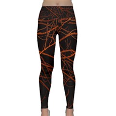 Dark Forest Scene Print Lightweight Velour Classic Yoga Leggings by dflcprintsclothing