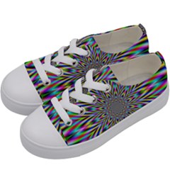 Psychedelic Wormhole Kids  Low Top Canvas Sneakers