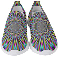 Psychedelic Wormhole Kids  Slip On Sneakers by Filthyphil