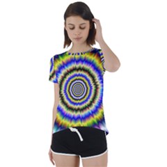 Psychedelic Blackhole Short Sleeve Foldover Tee by Filthyphil