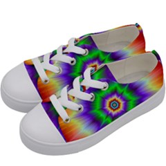 Psychedelic Explosion Kids  Low Top Canvas Sneakers by Filthyphil