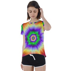 Psychedelic Trance Short Sleeve Foldover Tee by Filthyphil