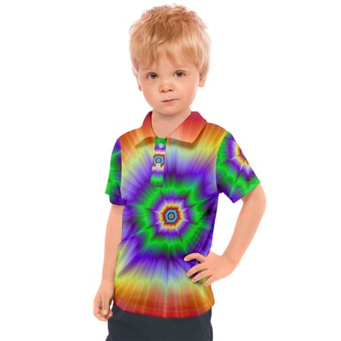 Psychedelic Explosion Kids  Polo Tee by Filthyphil